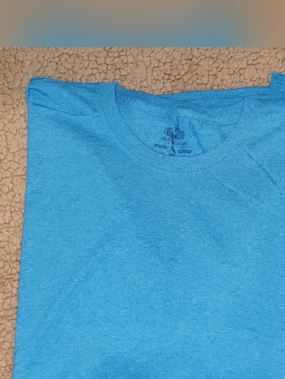 Fruit of the Loom Crewneck T‑Shirt - Bright Blue